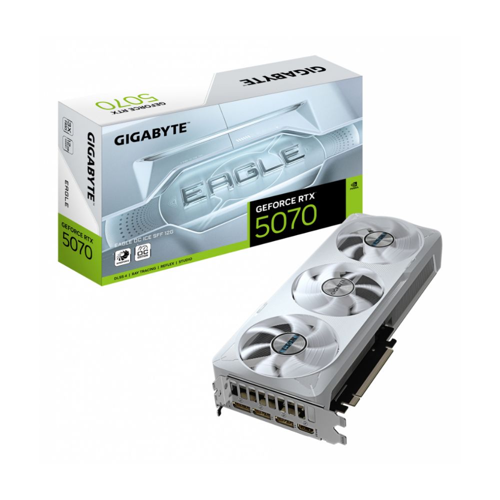 Tarjeta de Video Gigabyte GeForce RTX 5070 EAGLE OC ICE SFF 12GB GDDR7 PCIe x16 5.0