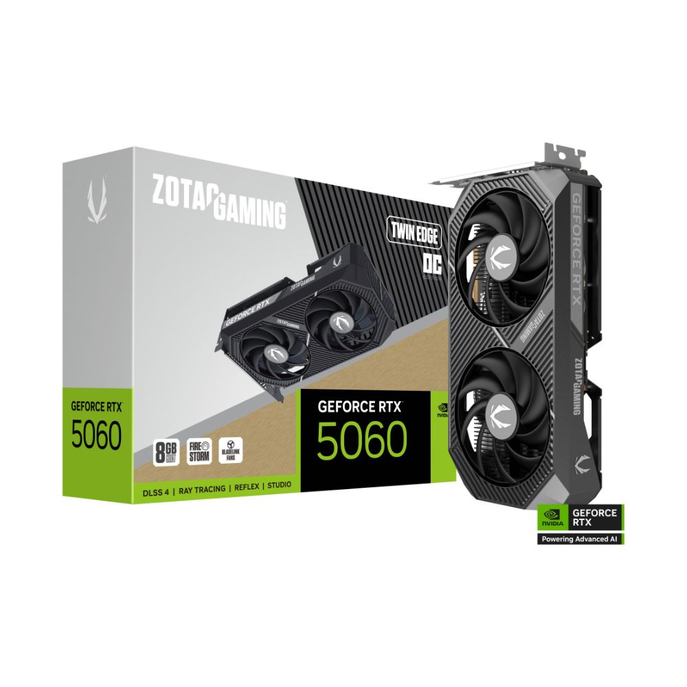 Tarjeta de Video Zotac GeForce RTX 5060 Twin Edge OC 8GB GDDR7 PCIe x8 5.0