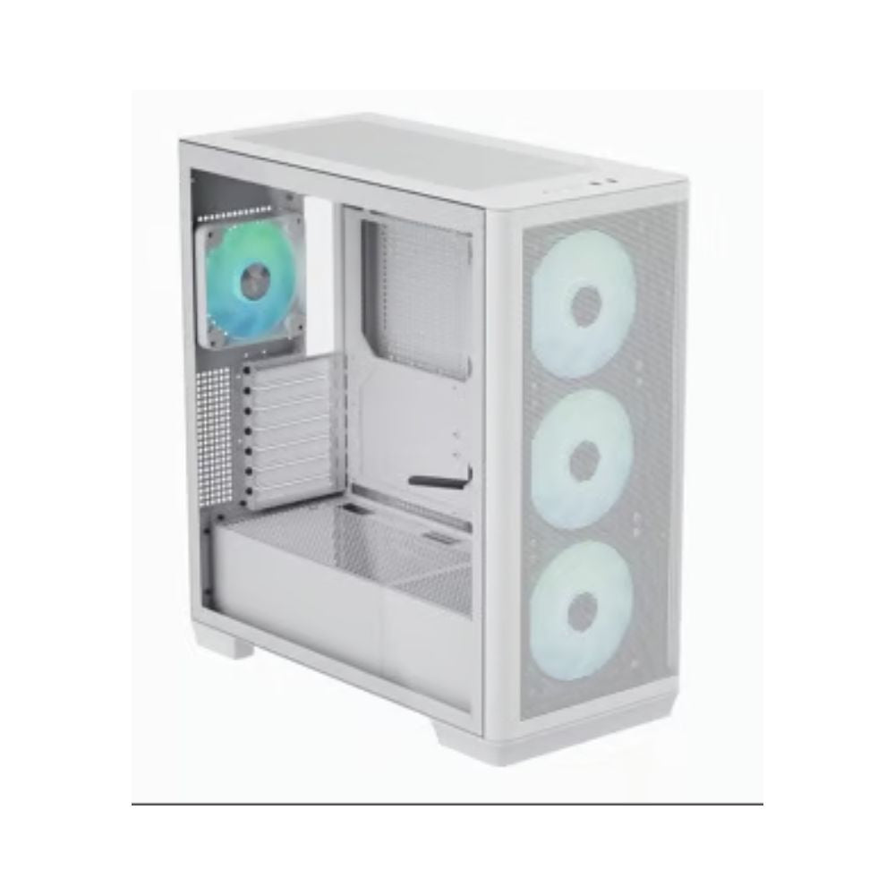 Gabinete Apnx C1 Blanco | Midi Tower | ATX/Micro-ATX/Mini-ITX | USB 3.0 | Sin Fuente | 4 Ventiladores