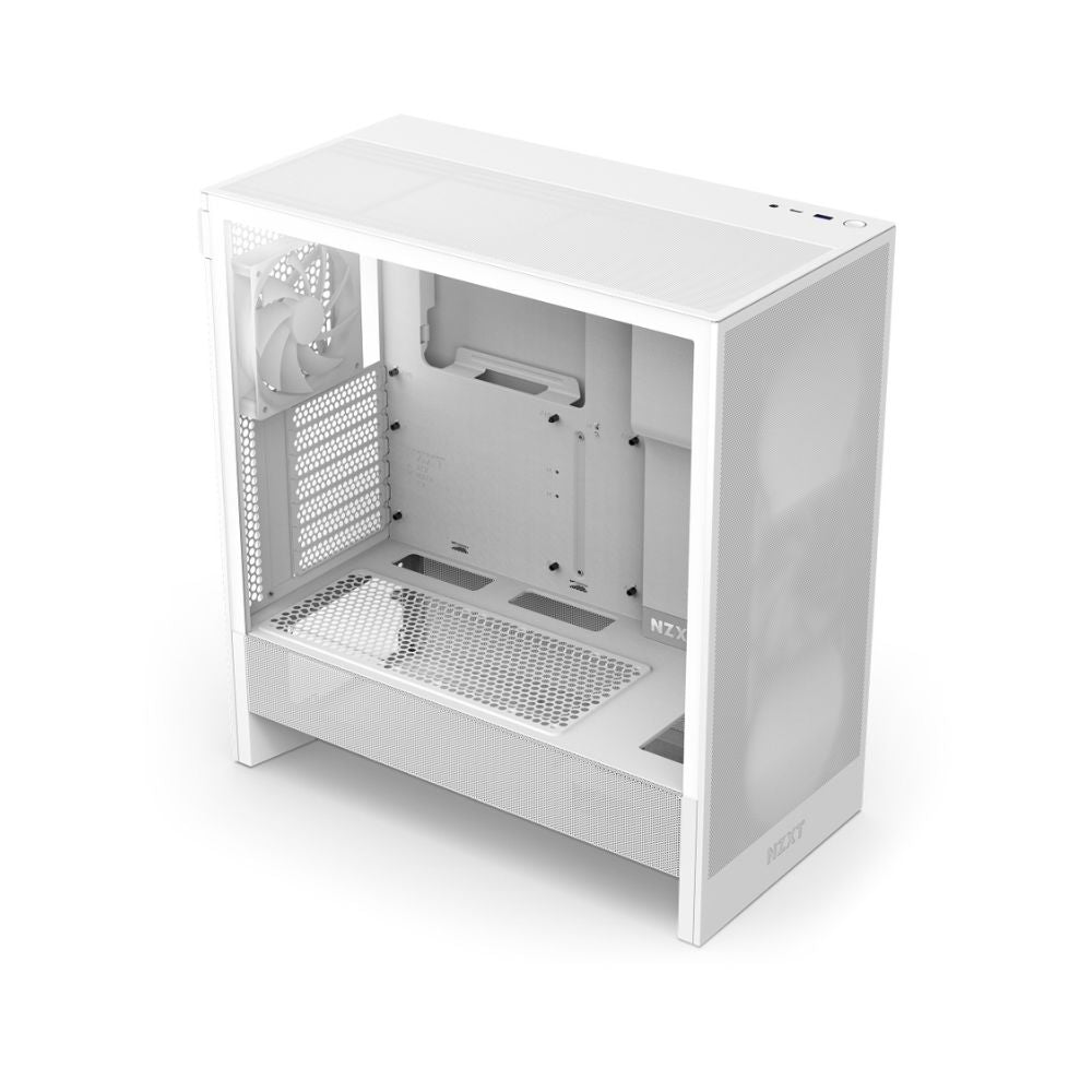 Gabinete NZXT H5 Flow Blanco | Midi Tower | ATX/EATX/Micro-ATX/Mini-ITX | USB 3.0 | Sin Fuente | 2 Ventiladores