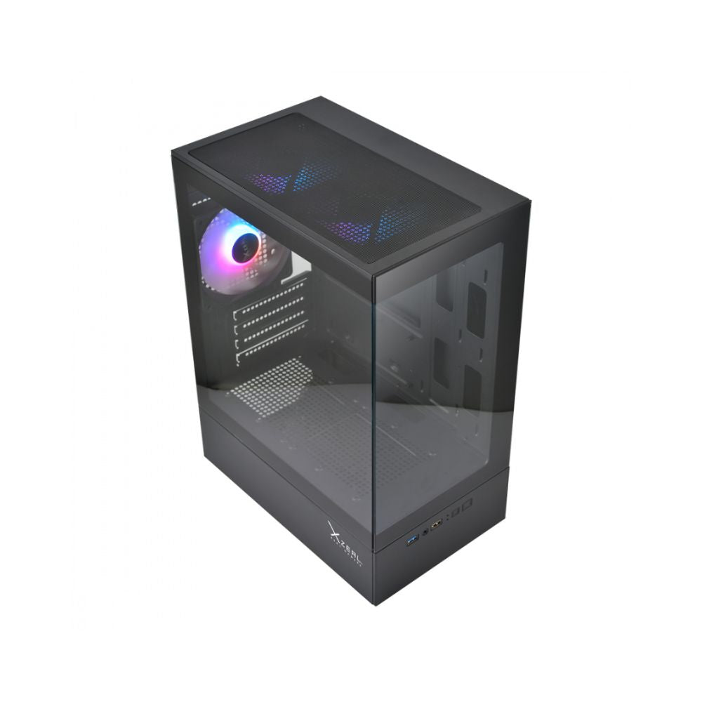 Gabinete Xzeal X-Zynergy Negro | Midi Tower | Micro-ATX/Mini-ITX | USB 2.0/3.0 | Sin Fuente | 3 Ventiladores
