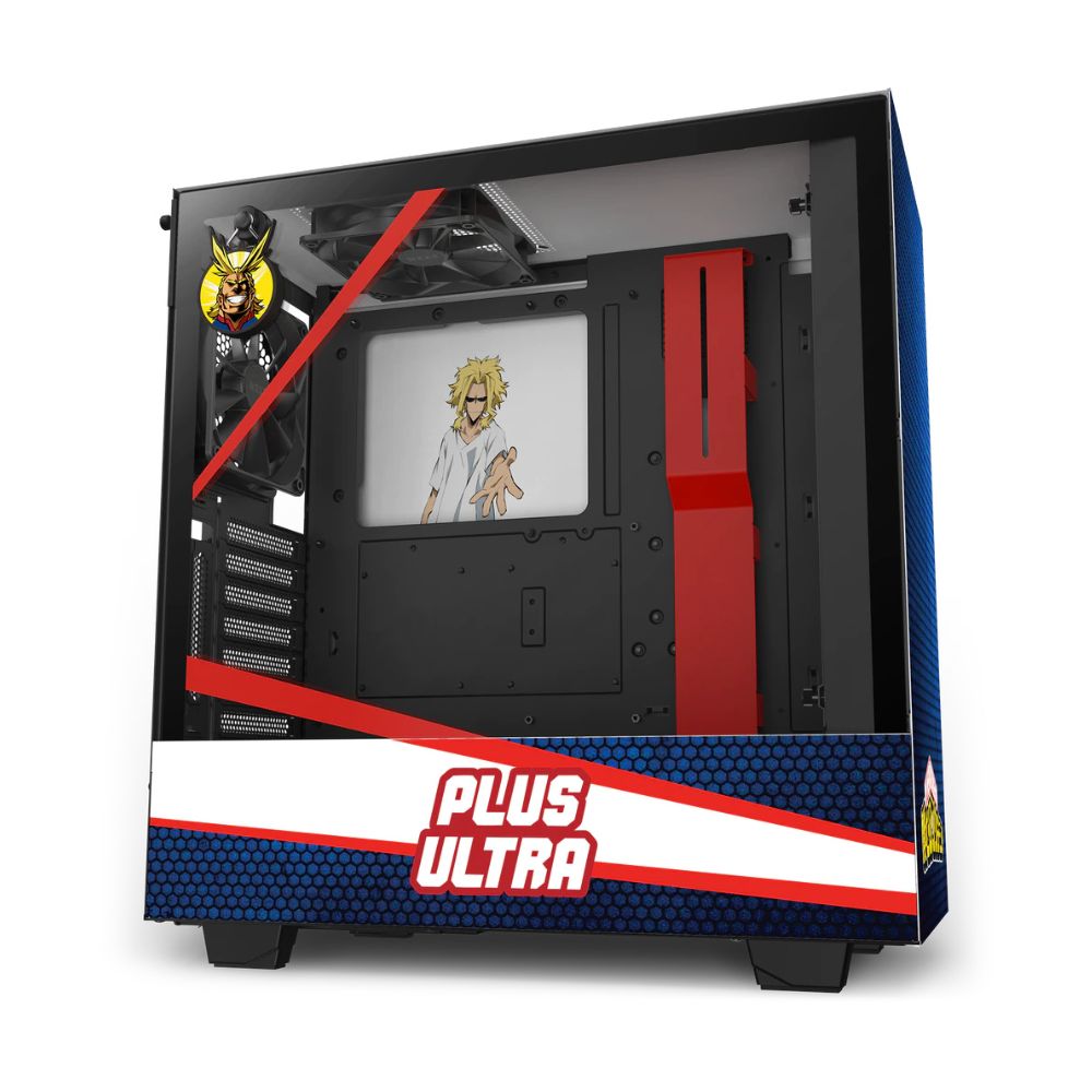 Gabinete NZXT H510i All Might con Ventana RGB Midi-Tower ATX/Micro-ATX/Mini-ITX USB 3.0/3.2 sin Fuente sin Ventiladores Instalados Azul