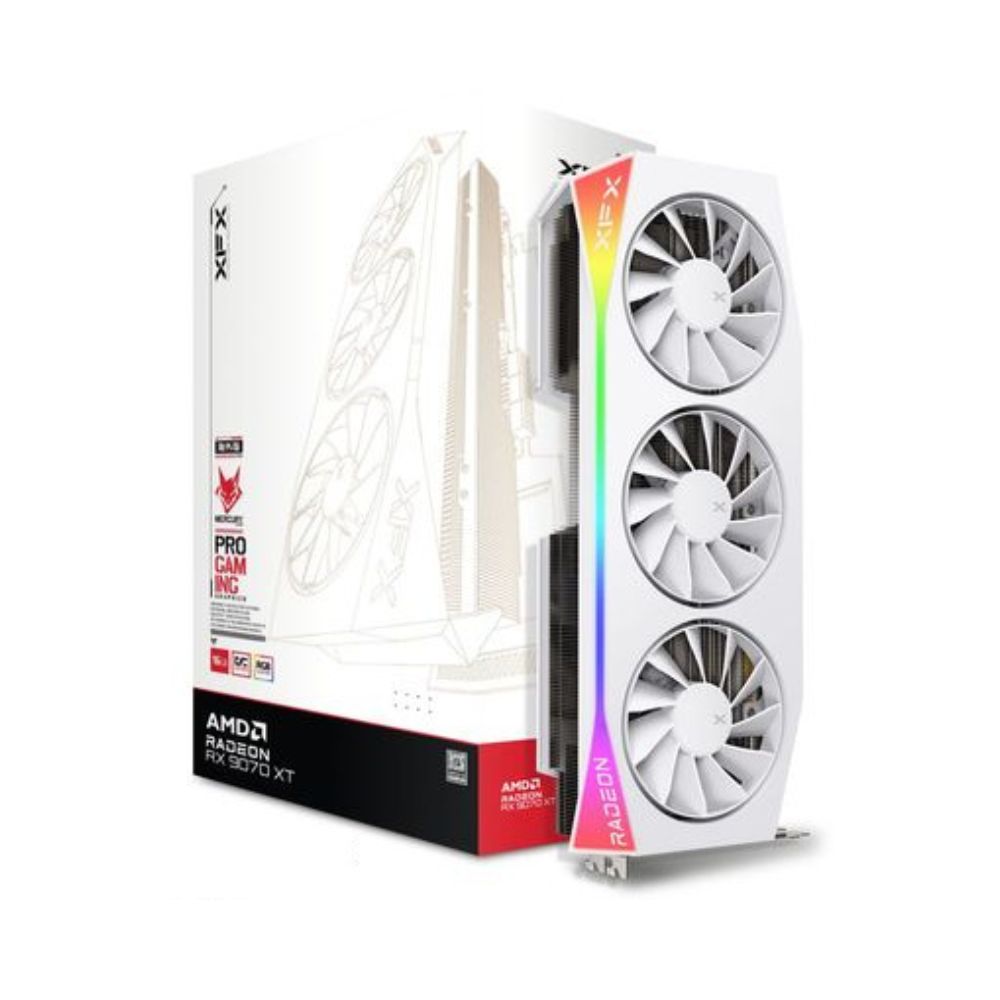 Tarjeta de Video XFX Radeon RX 9070 XT Mercury OC Gaming Edition RGB 16GB GDDR6 PCIe 5.0