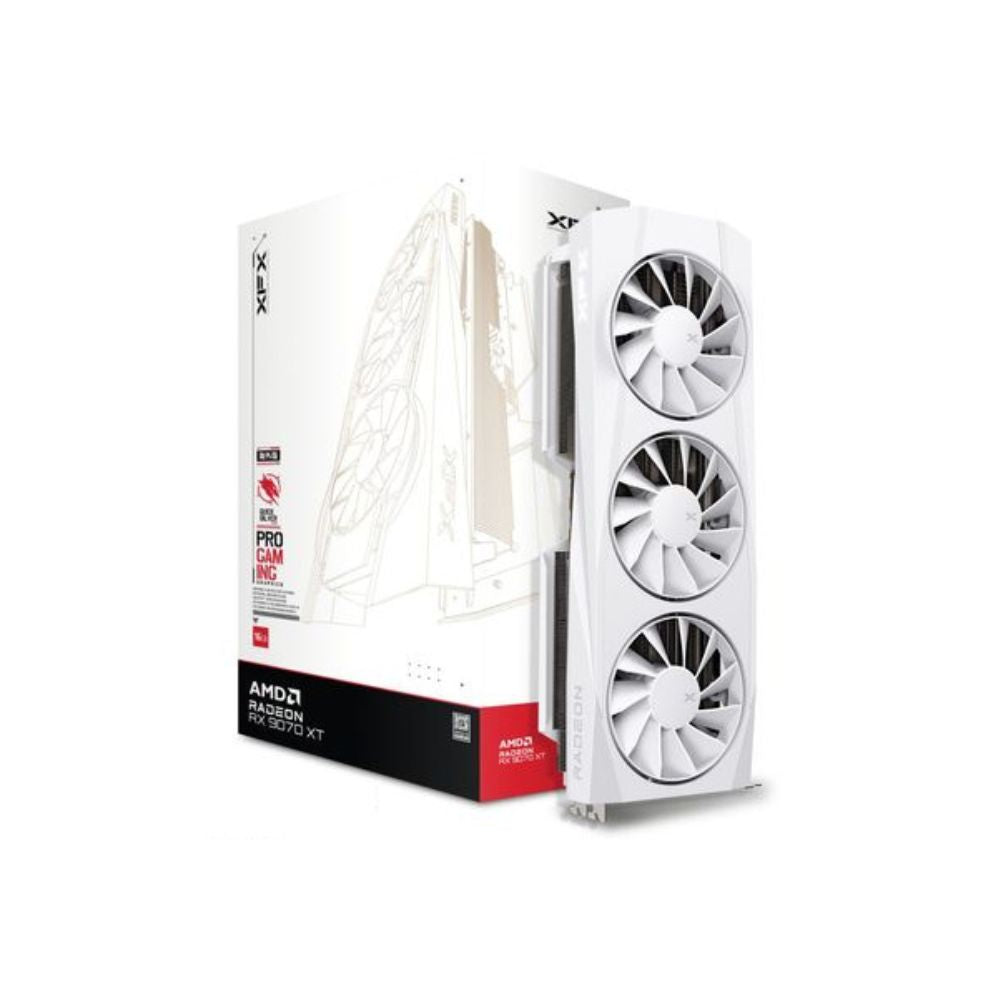 Tarjeta de Video XFX Radeon RX 9070 XT White Gaming Edition 16GB GDDR6 PCIe 5.0