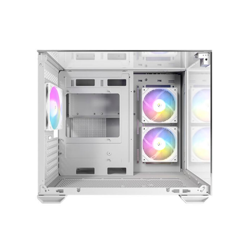 Gabinete Antec CX600M TRIO ARGB Blanco | Mini Tower | Micro-ATX/Mini-ITX | USB 2.0/3.0 | Sin Fuente | 3 Ventiladores