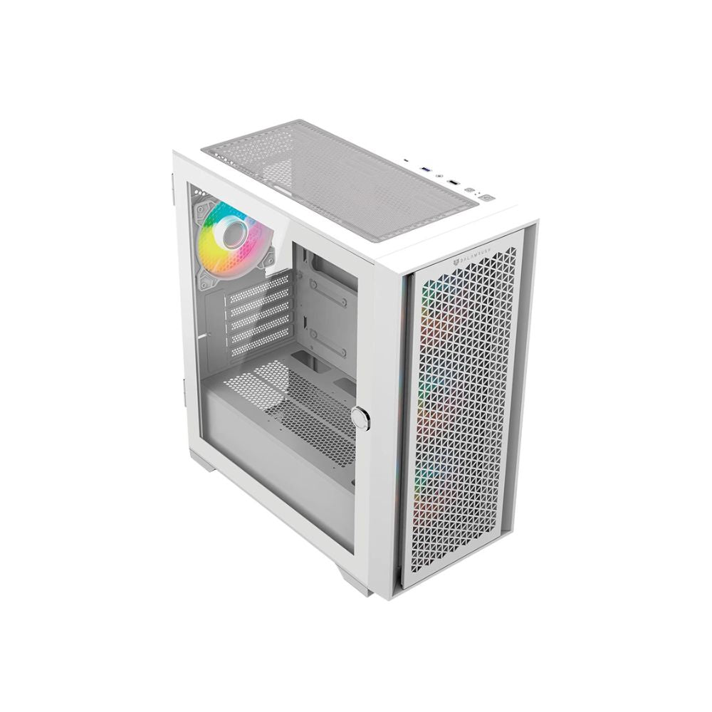 Gabinete Balam Rush Carbono Twin Mate 6000, Midi-Tower, Micro-ATX/Mini-ITX, USB 2.0/3.0, sin Fuente, 4 Ventiladores Instalados, Blanco