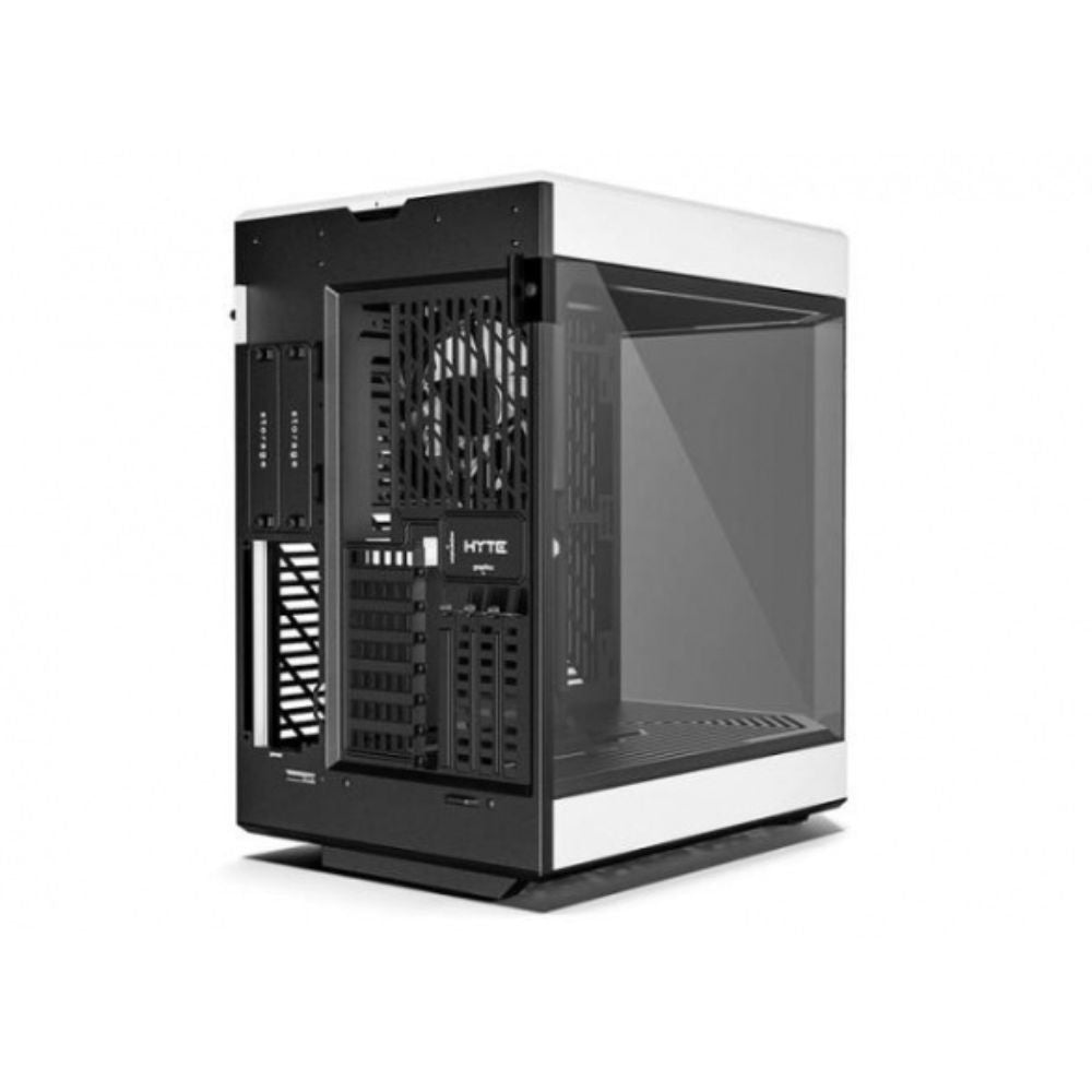 Gabinete HYTE Y60 CS-HYTE-Y60-BW, Panda (Blanco con Negro), Cristal Templado Panorámico, Cámara Dual, ATX, 3 Ventiladores, Cable Riser PCIe 4.0 Incluido, Sin Fuente