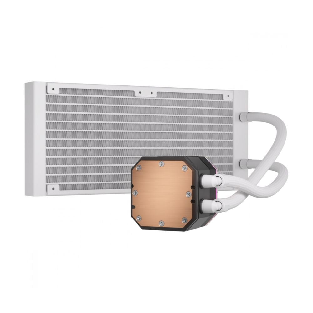 Enfriamiento Líquido Corsair iCUE H100i ELITE CPU 240mm 2x120mm hasta 2400RPM Blanco