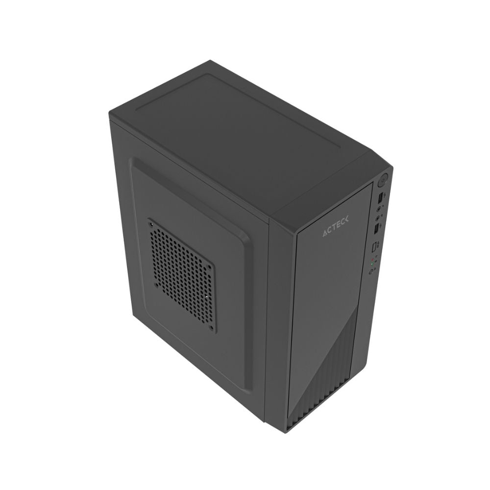Gabinete Acteck Kioto GC220F Negro | Mini Tower | Micro-ATX/Mini-ITX | USB 2.0 | Fuente 500W | Sin Ventiladores