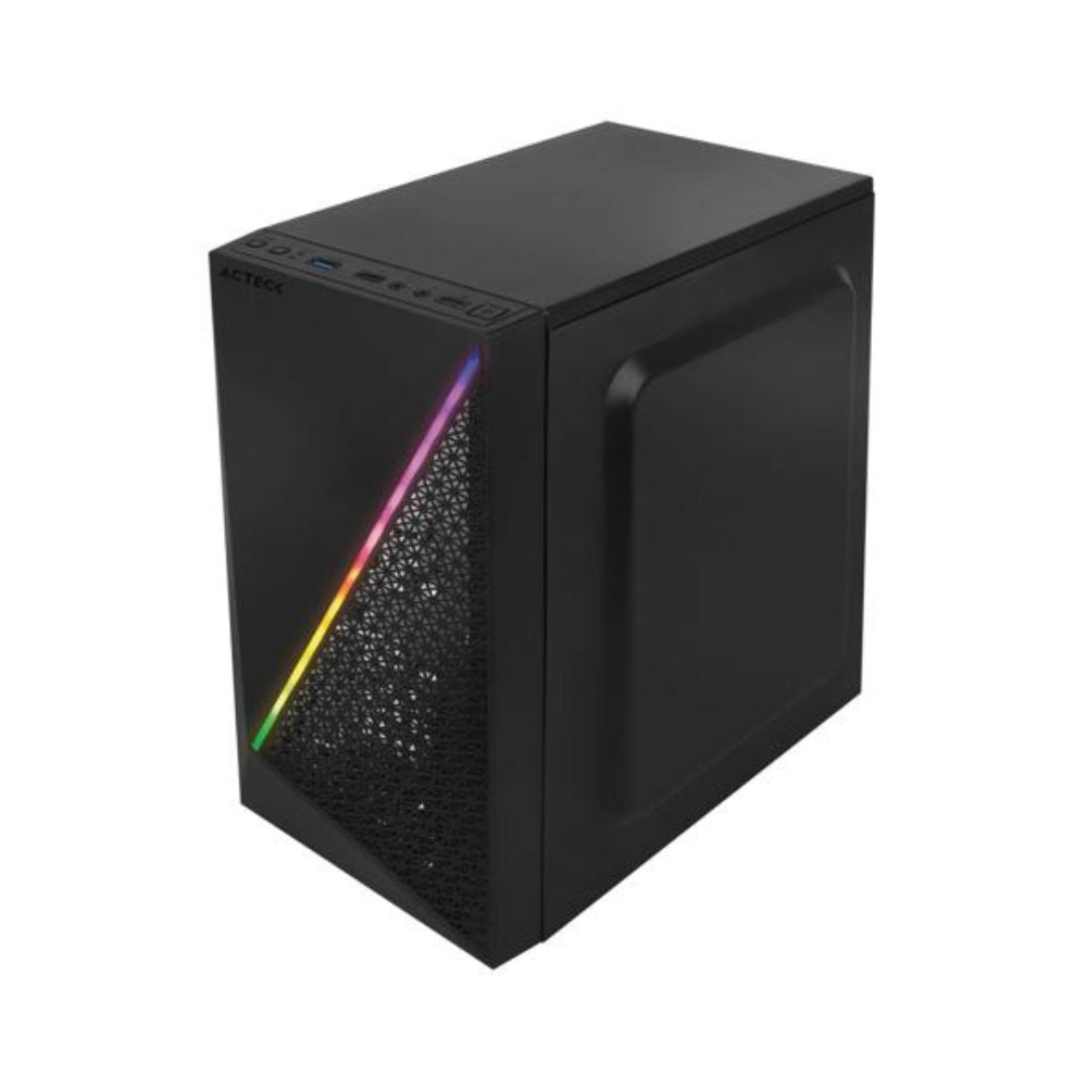 Gabinete Acteck Kyoto GC460, Micro-Tower, Micro-ATX/Mini-ITX, USB 2.0/3.0, con Fuente de 500W, sin Ventiladores Instalados, Negro