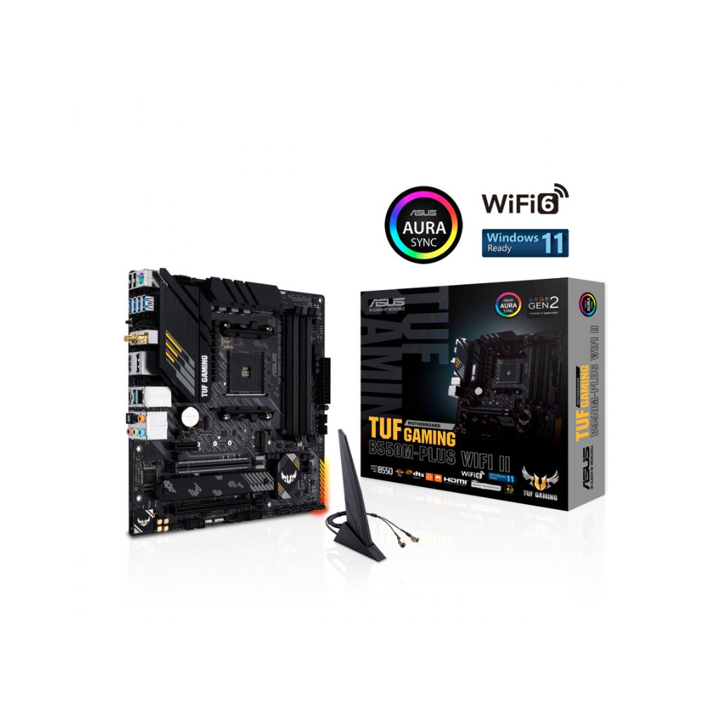 Tarjeta Madre ASUS TUF GAMING B550M-PLUS WIFI II | Micro-ATX | AM4 | B550 | HDMI | WiFi 6