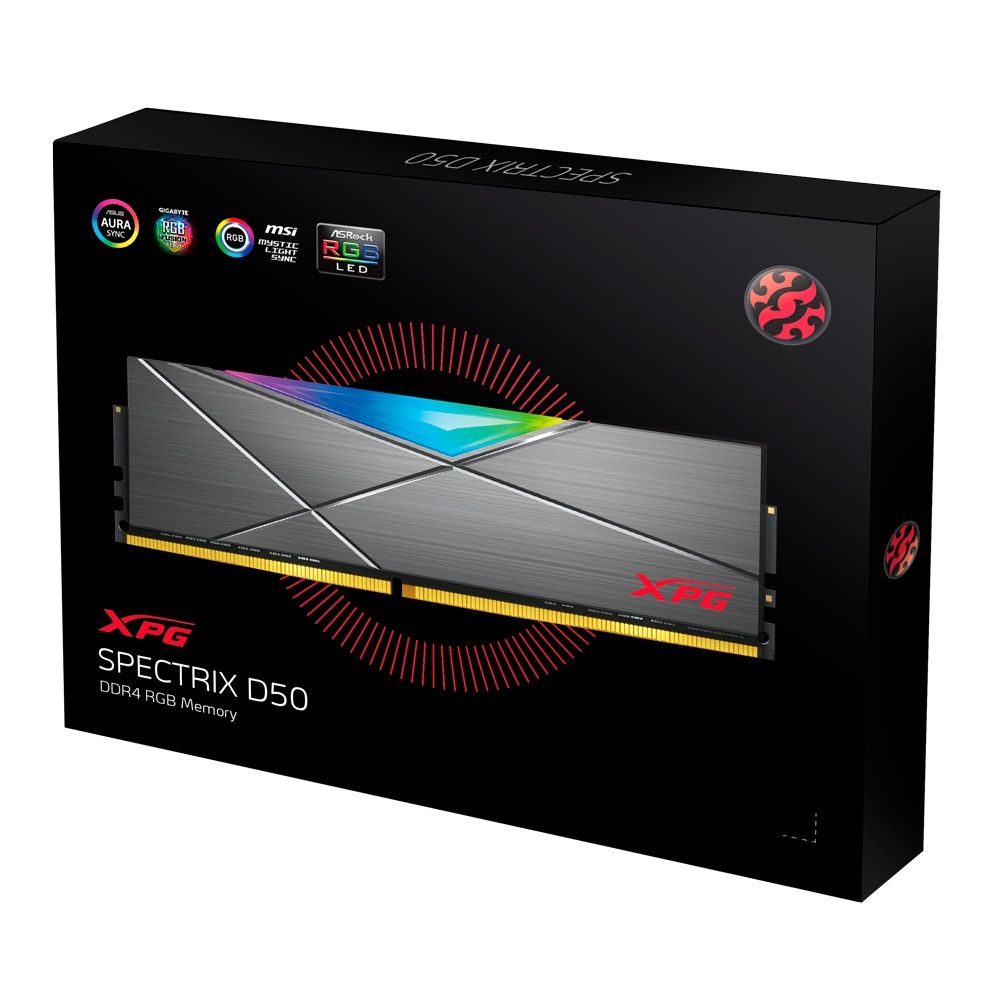 Memoria RAM XPG Spectrix D50 RGB DDR4 8GB 3200MHz CL16 XMP