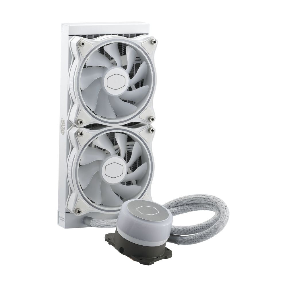 Enfriamiento Líquido Cooler Master MasterLiquid ML240 Illusion Wh CPU 240mm 2x120mm hasta 1800RPM Blanco