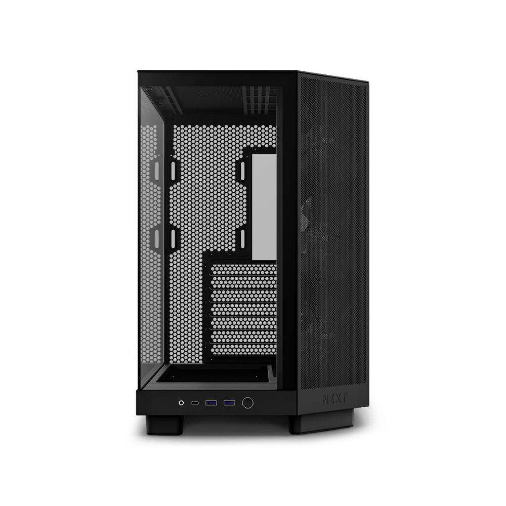 Gabinete NZXT H6 Flow RGB Negro | Midi Tower | ATX/Micro-ATX/Mini-ITX | USB 3.0 | Sin Fuente | 3 Ventiladores