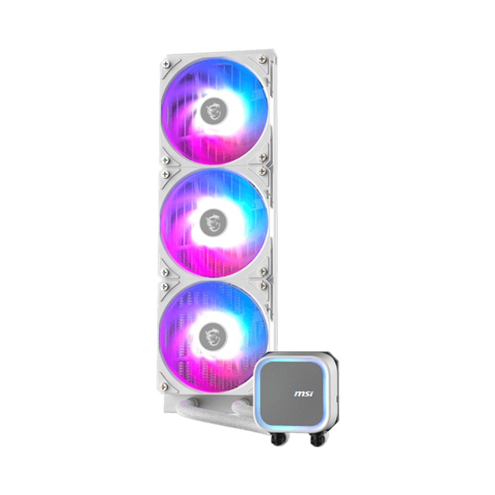 Ventilador para CPU MSI MAG CORELIQUID A13 360 WHITE, Enfriamiento Líquido, 3 Fan ARGB, 360 mm, Blanco