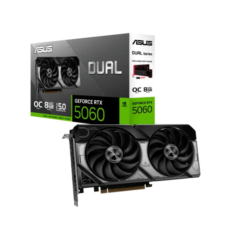 Tarjeta de Video ASUS GeForce RTX 5060 DUAL-RTX5060-O8G 8GB GDDR7 PCIe 5.0