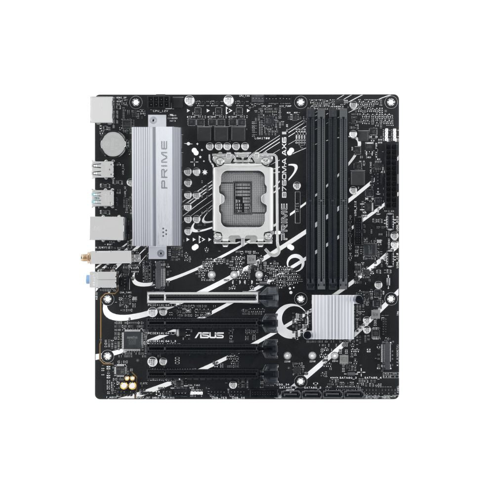 Tarjeta Madre ASUS PRIME B760M-A AX6 II | Micro-ATX | LGA1700 | DDR5 192GB | HDMI/DP | WiFi 6
