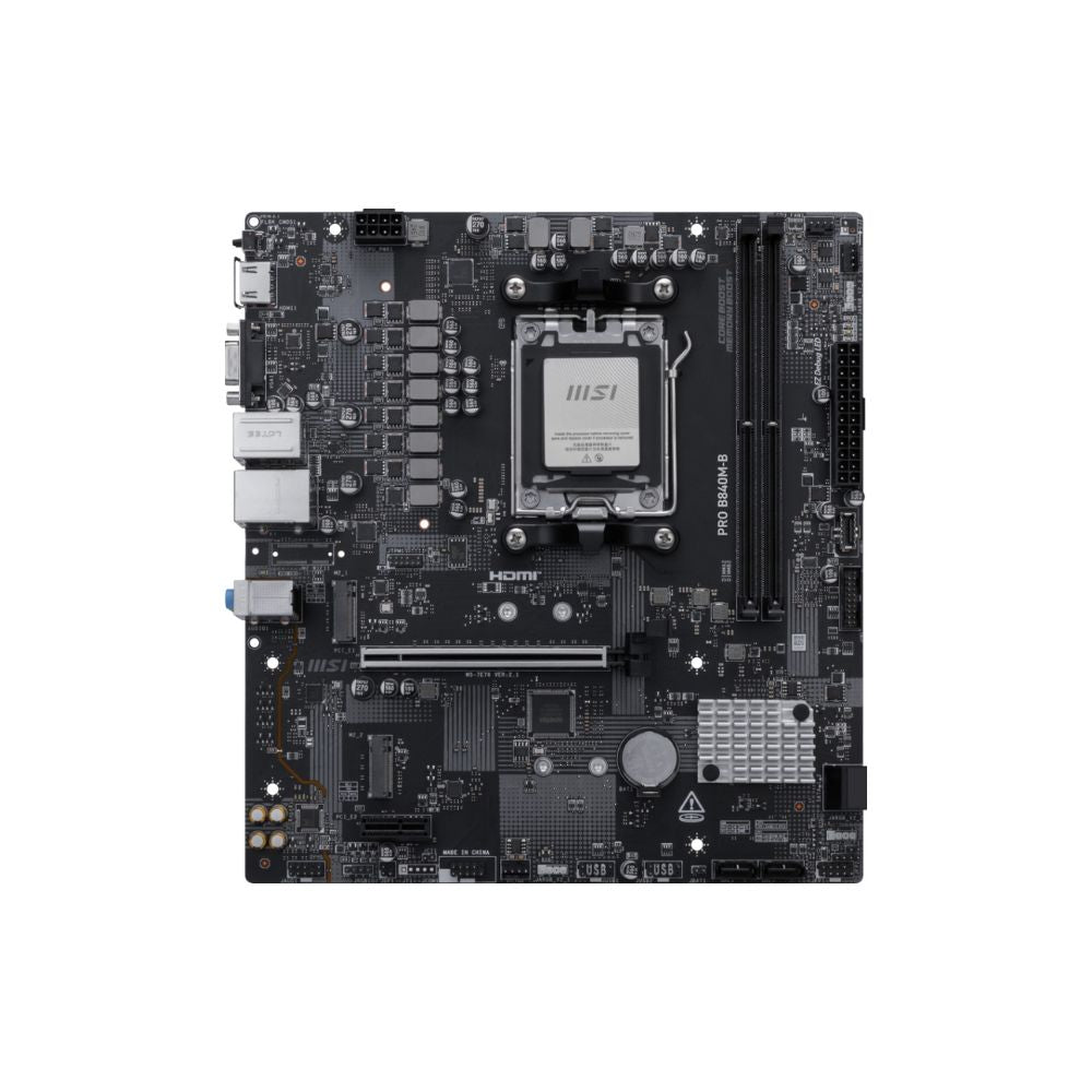 Tarjeta Madre MSI PRO B840M-B | Micro-ATX | AM5 | DDR5 128GB | HDMI