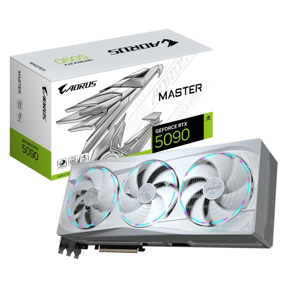 Tarjeta de Video AORUS NVIDIA GeForce RTX 5090 MASTER ICE 32GB 512-bit GDDR7 PCI Express x16 5.0