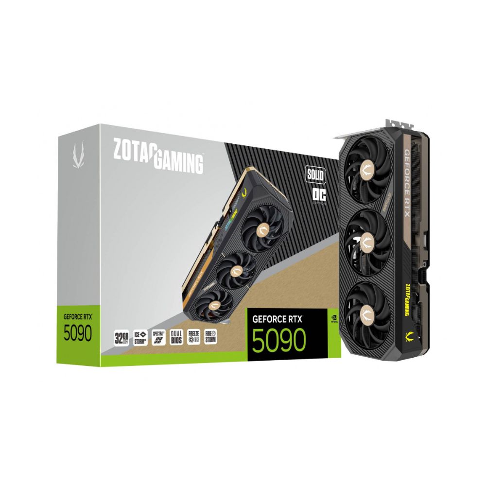Tarjeta de Video Zotac GeForce RTX 5090 SOLID OC 32GB GDDR7 PCIe x16 5.0