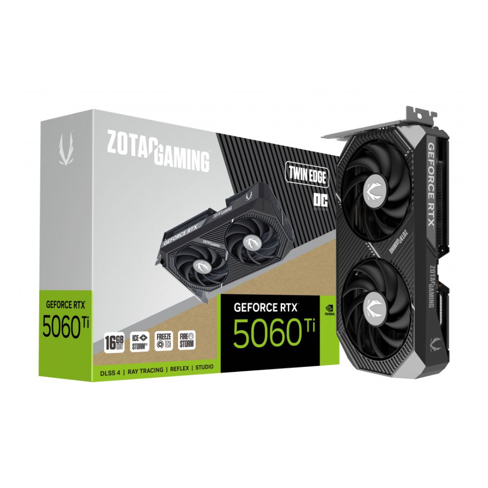 Tarjeta de Video Zotac GeForce RTX 5060 Ti Edge OC 16GB GDDR7 PCIe x8 5.0