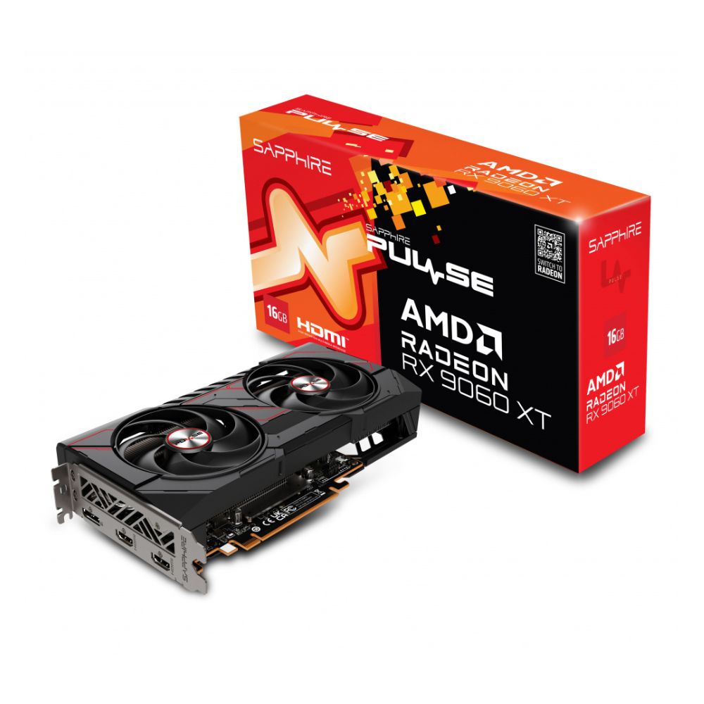 Tarjeta de Video Sapphire Radeon RX 9060 XT Pulse 16GB GDDR6 PCIe 5.0