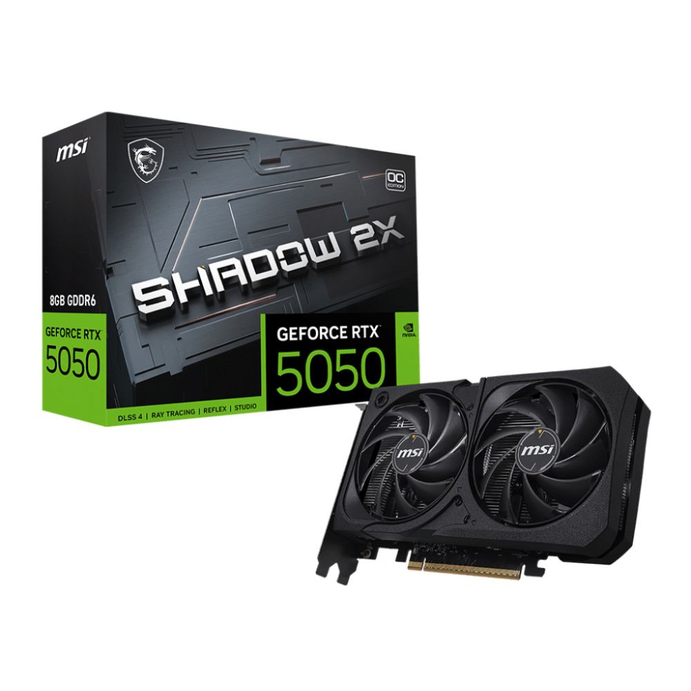 Tarjeta de Video MSI GeForce RTX 5050 SHADOW 2X OC 8GB GDDR6 PCIe 5.0