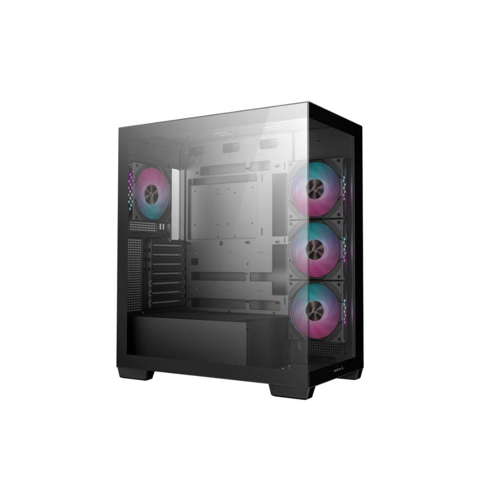 Gabinete DeepCool CG580 4F Negro | Midi Tower | ATX/Micro-ATX/Mini-ITX | USB 3.0 | Sin Fuente | 4 Ventiladores