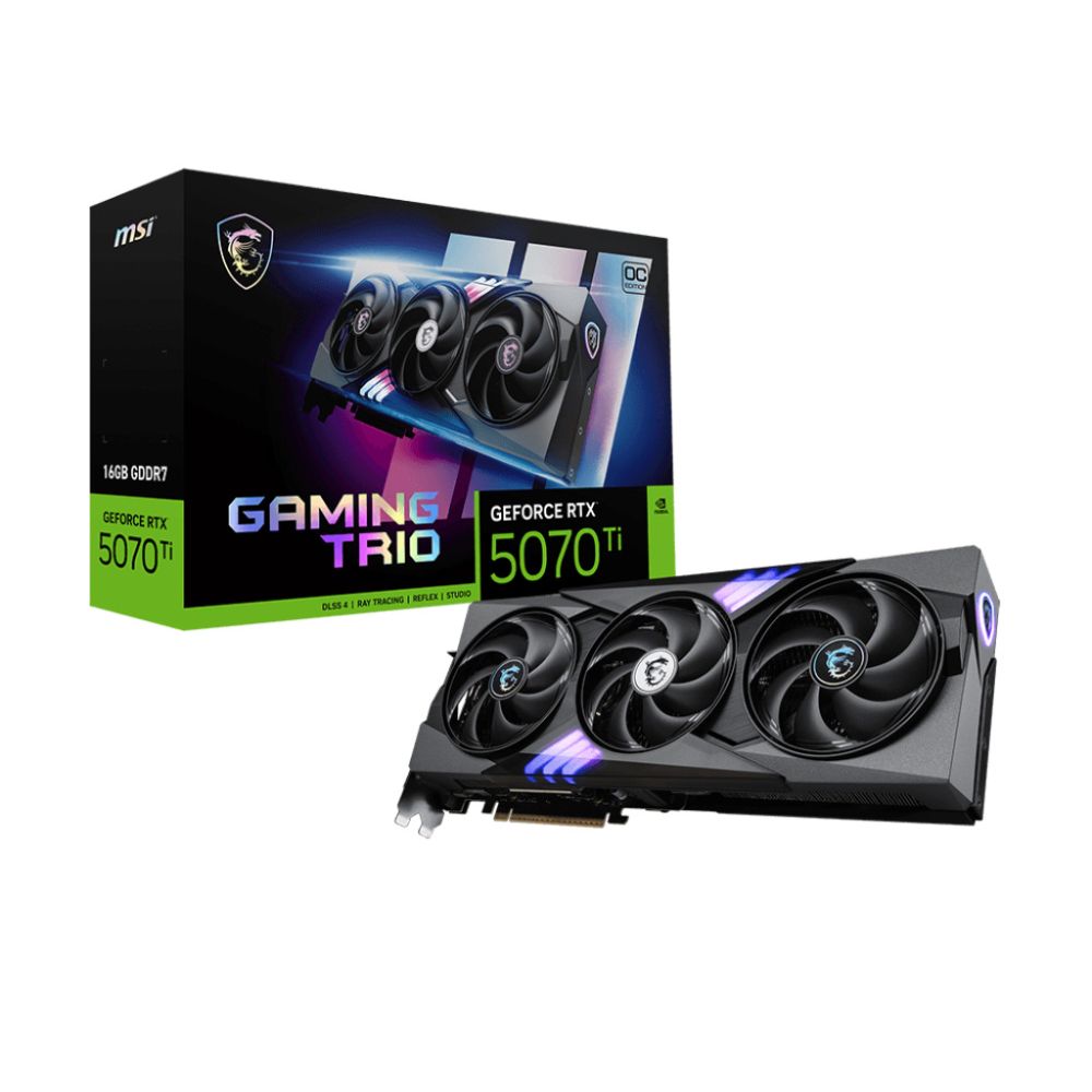 Tarjeta de Video MSI GeForce RTX 5070 Ti GAMING TRIO OC 16GB GDDR7 PCIe 5.0