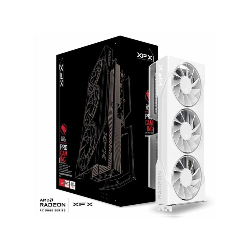 Tarjeta de Video XFX Radeon RX 9060 XT Swift OC White Triple Fan Gaming Edition 16GB GDDR6 PCIe x16 5.0
