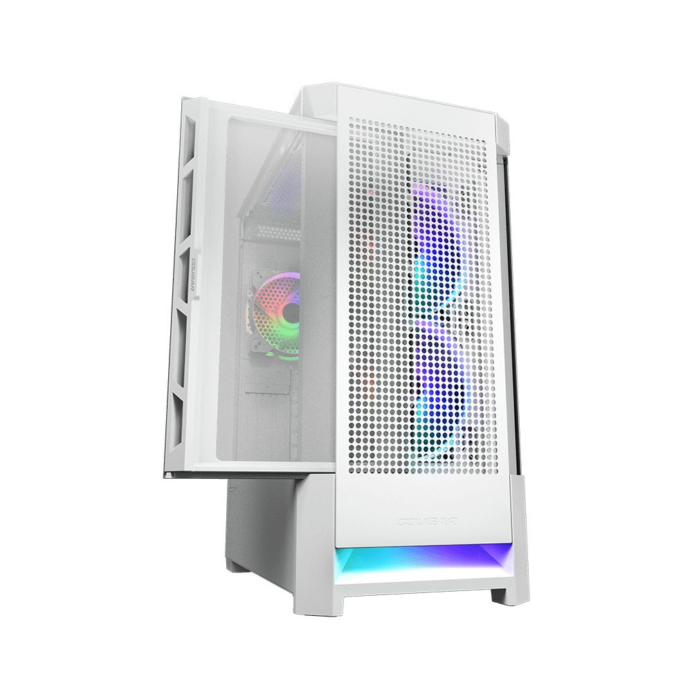 Gabinete Cougar AIRFACE RGB, Midi-Tower, ATX/CEB/EATX/Micro-ATX/Mini-ITX, USB 2.0/3.0, sin Fuente, 3 Ventiladores Instalados, Blanco