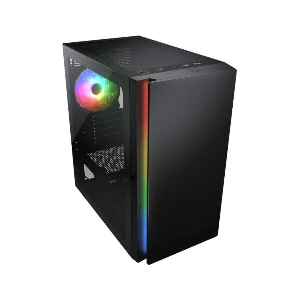 Gabinete Cougar Purity RGB, Mini-Tower, Micro-ATX/Mini-ITX, USB 2.0/3.0, sin Fuente, 1 Ventilador Instalado, Negro