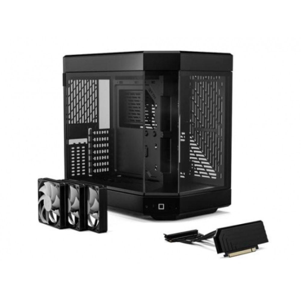 Gabinete HYTE Y60 con Ventana, Midi-Tower, ATX/EATX/ITX/micro-ATX, USB 3.0, sin Fuente, 3 Ventiladores Instalados, Negro