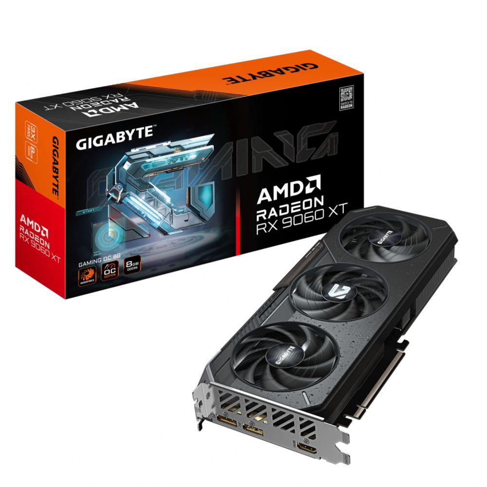 Tarjeta de Video Gigabyte AMD Radeon RX 9060 XT GAMING OC 8GB GDDR6 128-bit PCI Express x16 5.0
