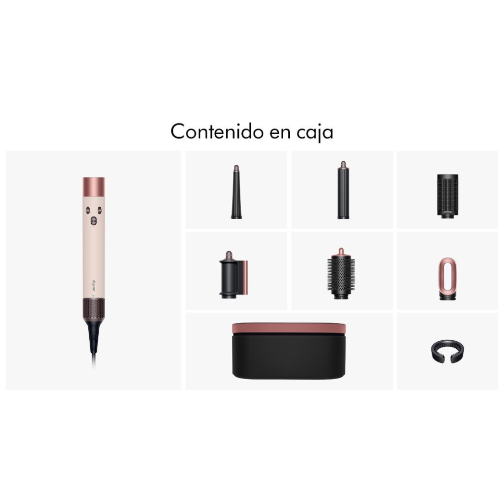 Estilizador y Secadora de Cabello Dyson Airwrap Complete Long | Tecnología de Coanda | 6 Accesorios Incluidos | Cerámica y Rosa