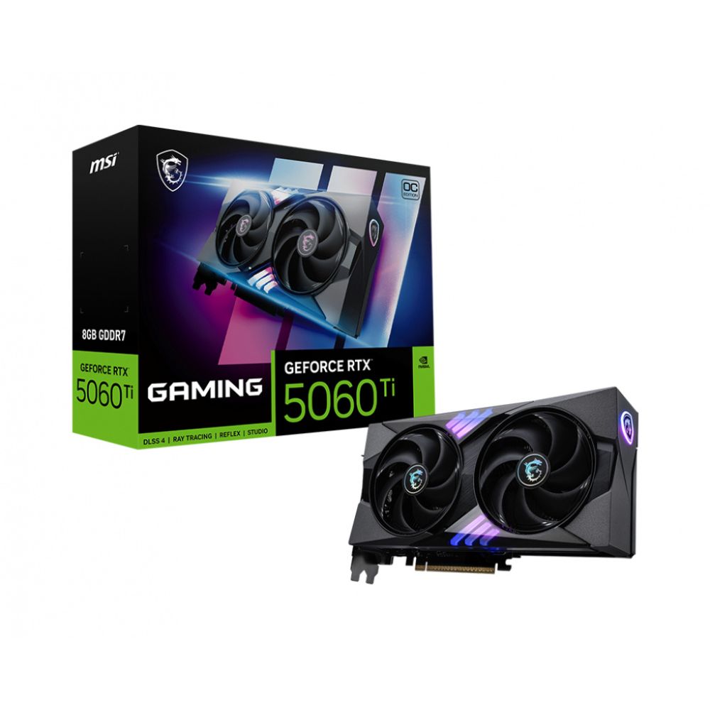 Tarjeta de Video MSI GeForce RTX 5060 Ti GAMING OC 8GB GDDR7 PCIe x16 5.0