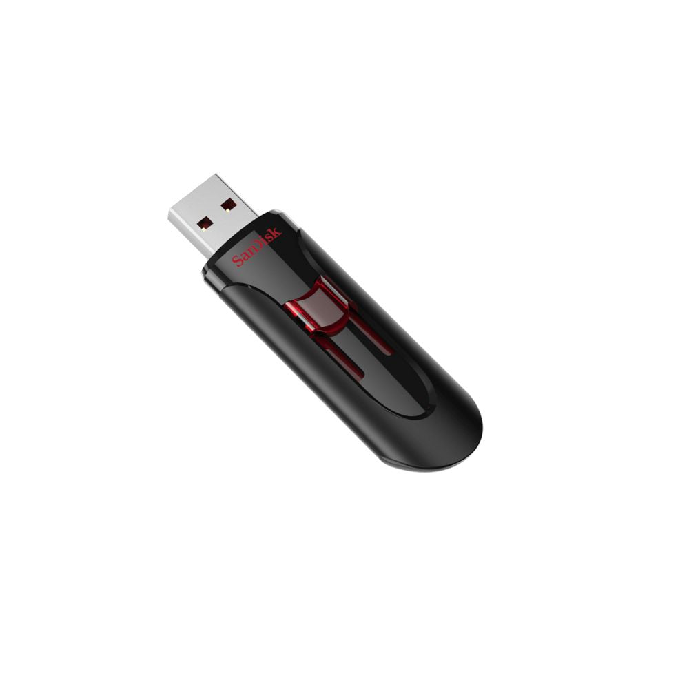 Memoria USB SanDisk Cruzer Glide 32GB Negro Rojo | USB-A 3.0 | Diseño Retráctil