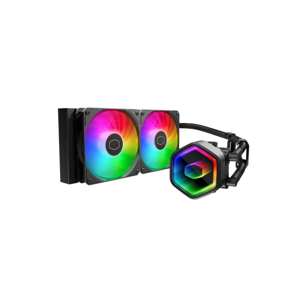 Enfriamiento Líquido Cooler Master Core II ARGB | 240mm | 2x120mm | 1750RPM | Negro