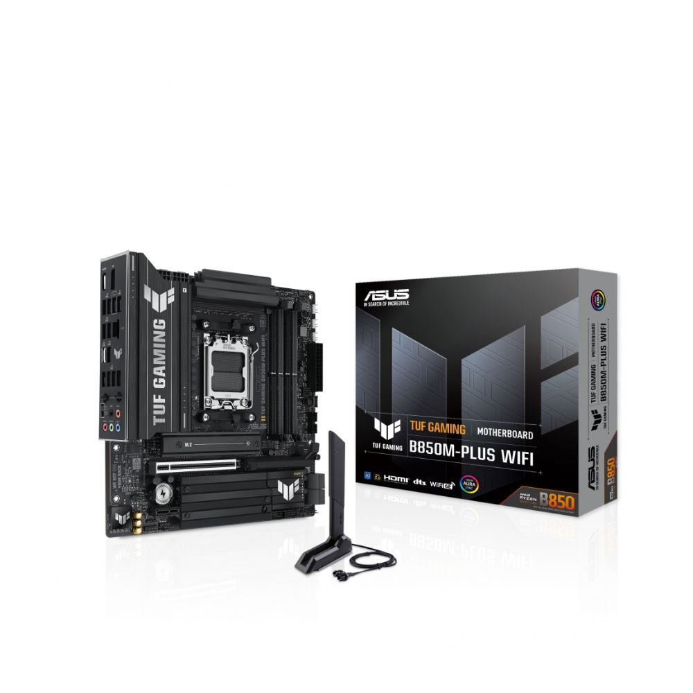 Tarjeta Madre ASUS TUF GAMING B850M-PLUS WIFI, Micro-ATX, Socket AM5, AMD B850, 192GB DDR5, HDMI/DP