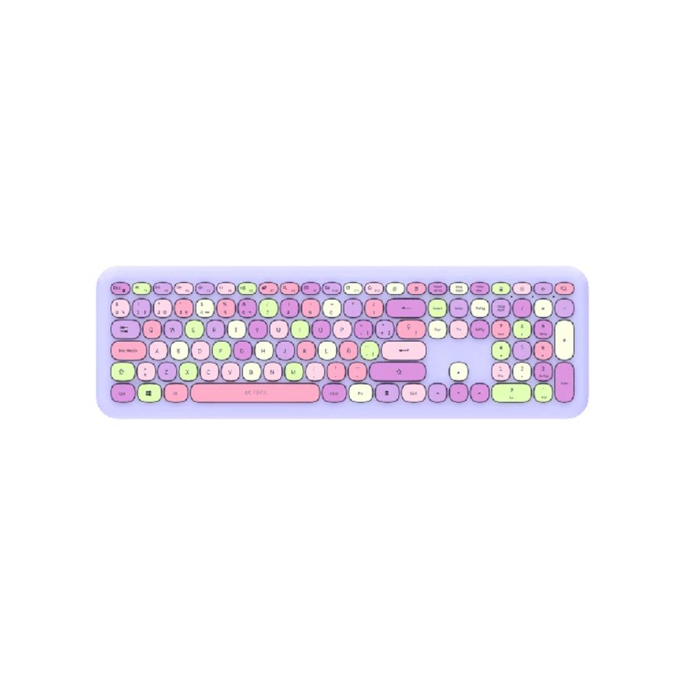 Kit de Teclado y Mouse Acteck Creator Chic Colors MK475 | Inalámbrico | USB | Morado
