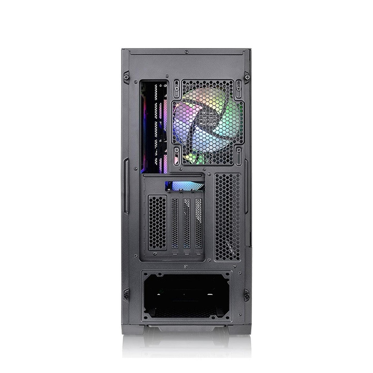 Gabinete Thermaltake Divider 370 TG ARGB con Ventana, Midi-Tower, ATX/Micro-ATX/Mini-ITX, USB 3.0, sin Fuente, 3 Ventiladores ARGB Instalados, Negro