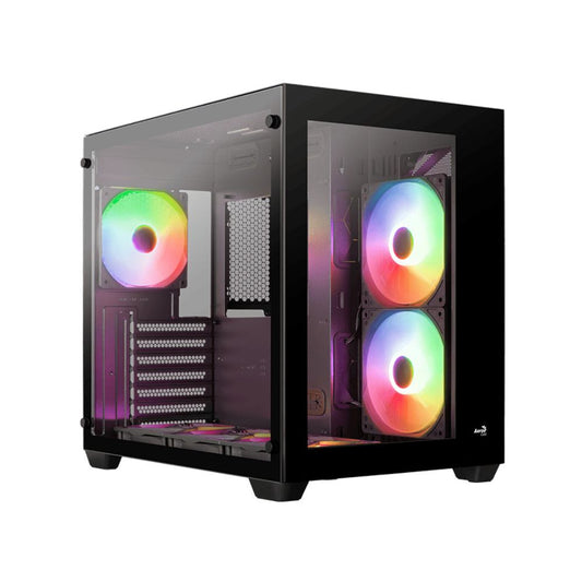 Gabinete Aerocool Drift V2, Midi-Tower, ATX/Micro-ATX/Mini-ITX, USB 3.0, sin Fuente, 6 Ventiladores Instalados, Negro
