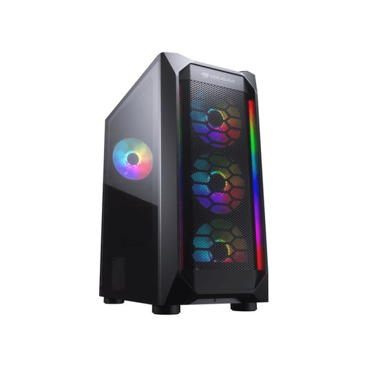 Gabinete Cougar MX410 Mesh-G RGB, Midi-Tower, ATX/Micro-ATX/Mini-ITX, USB 2.0/3.0, sin Fuente, 4 Ventiladores Instalados, Negro