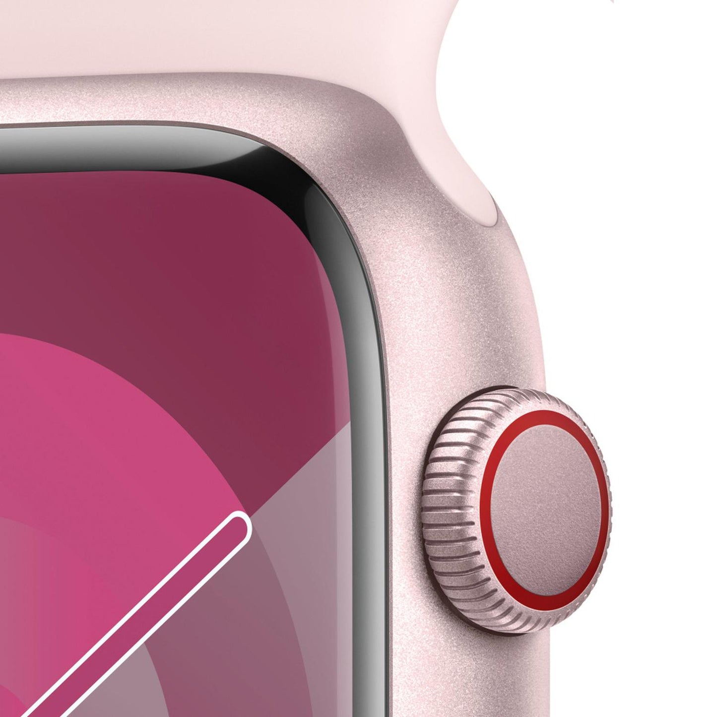 Apple Watch Series 9 GPS + Cellular, Caja de Aluminio Color Rosa de 45mm