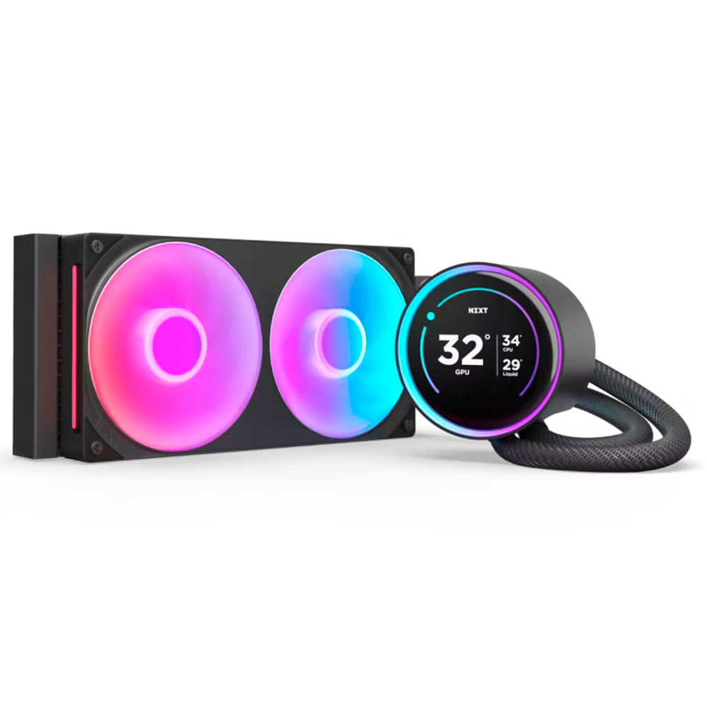 Sistema de Enfriamiento Líquido - NZXT Kraken Elite 240 RGB V2 | 240mm | Pantalla LCD | ARGB | Negro