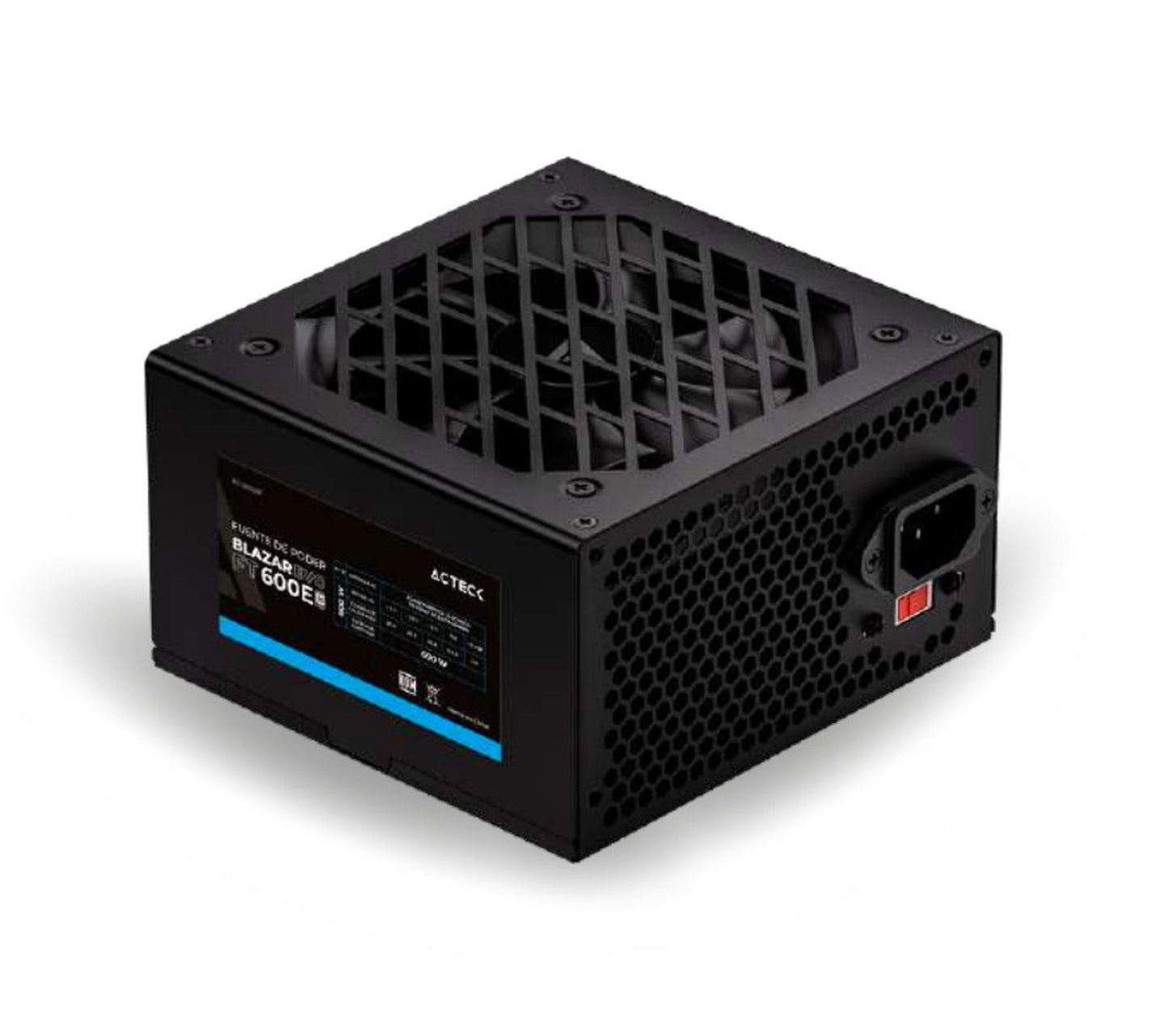 Fuente de Poder Acteck Blazar Evo FT600E, 20+4 pin ATX, 120mm, 600W, Negro