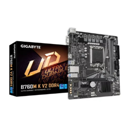 Tarjeta Madre Gigabyte B760M K V2 DDR4 Micro-ATX LGA 1700 Intel B760 64GB DDR4 HDMI D-Sub