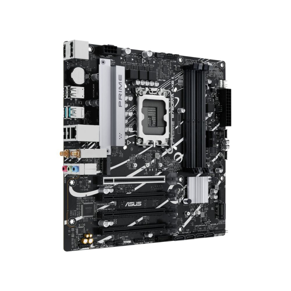 Tarjeta Madre ASUS PRIME B760M-A AX6 II | Micro-ATX | LGA1700 | DDR5 192GB | HDMI/DP | WiFi 6