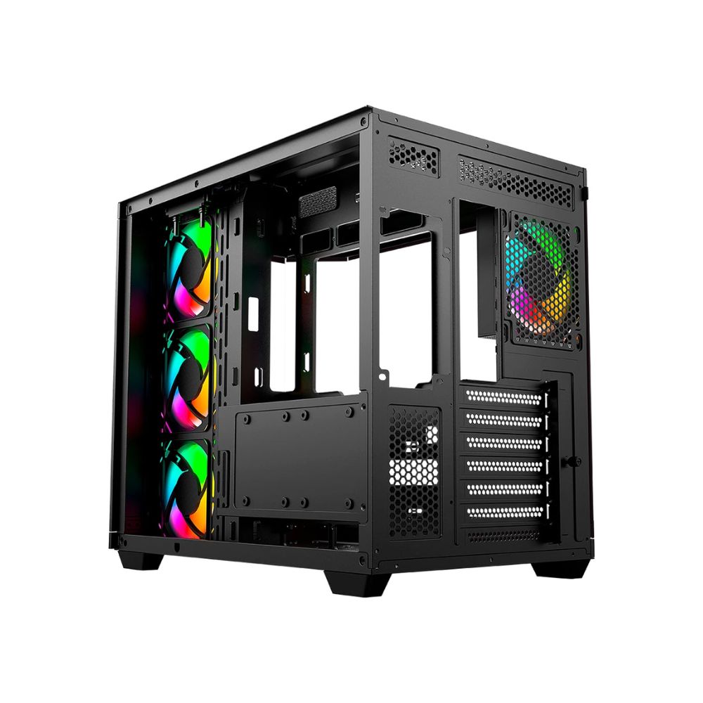 Gabinete Balam Rush Tank Super 9600 TB, Midi-Tower, ATX/Micro-ATX/Mini-ITX, USB 2.0/3.0, sin Fuente, 4 Ventiladores Instalados, Negro