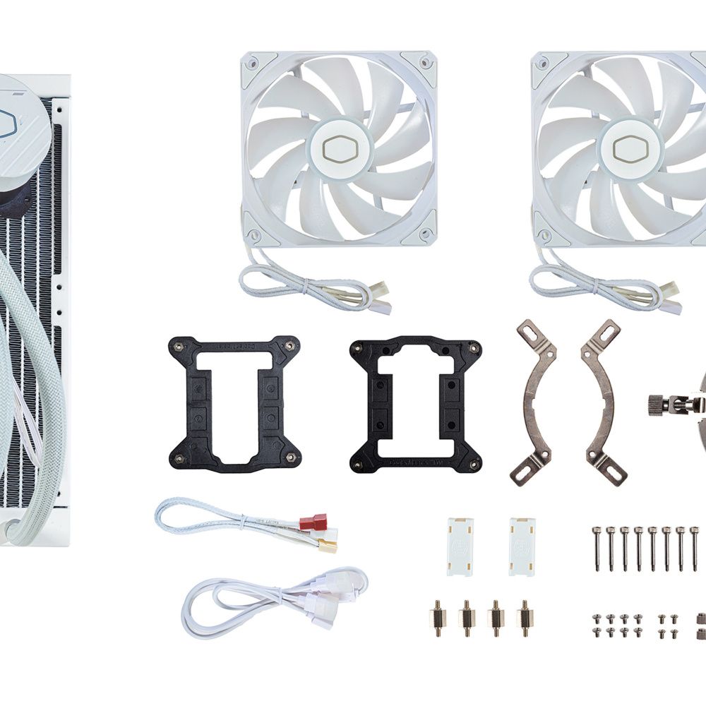 Enfriamiento Líquido Cooler Master MasterLiquid 240L Core ARGB CPU 240mm 2x120mm hasta 1750RPM Blanco